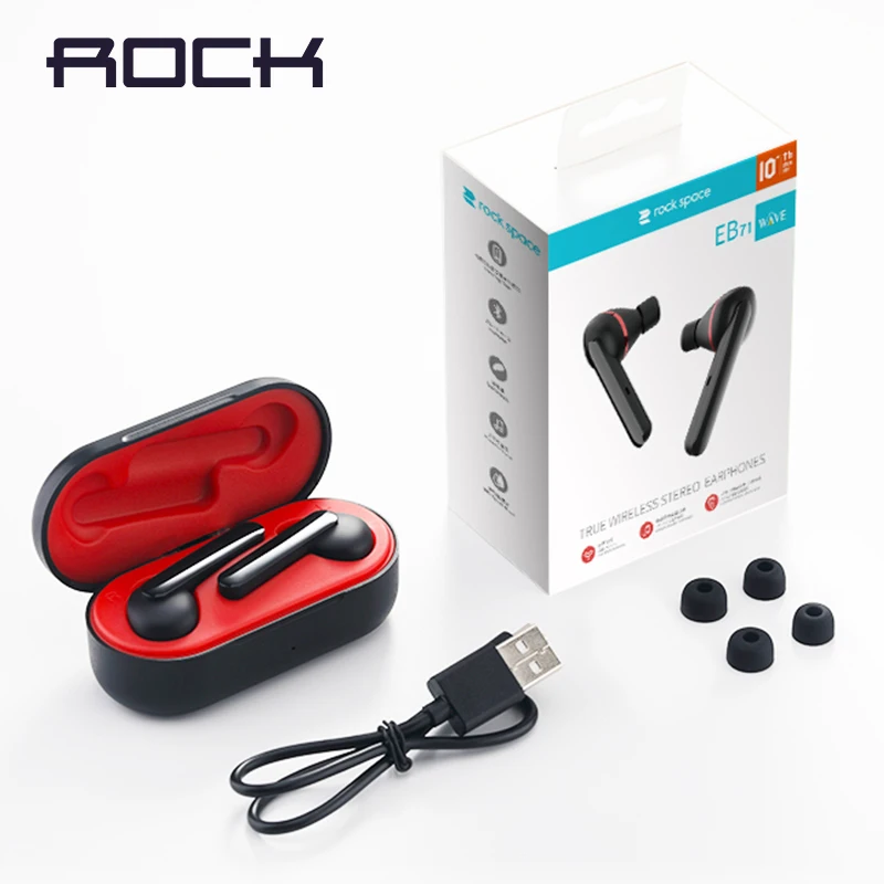 ROCK True Беспроводные стереонаушники водонепроницаемые 5 0 Bluetooth TWS наушники с