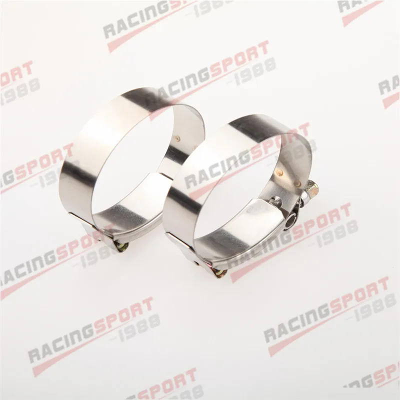 New 2PCS 2.5" Inch Stainless Steel Turbo Pipe Hose Coupler T-bolt Clamps 67-75mm | Автомобили и мотоциклы