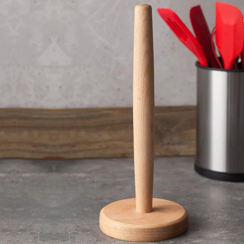 Деревянный рулон Бумага Полотенца держатель ткани вертикальная подставка