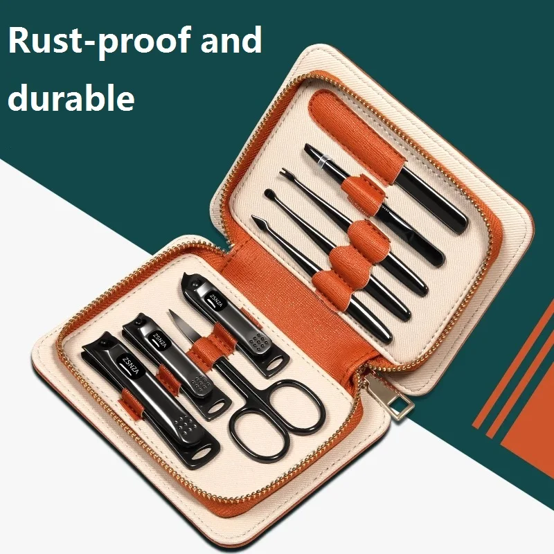 Набор для маникюра 9 в 1 щипцы ногтей кусачки кутикулы профессиональные Ножницы