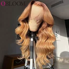 Парики из натуральных волос, медовый блонд, 13x4, на полной сетке, прозрачный парик с объемными волнами, бразильские волосы для женщин, предварительно выщипанные Детские волосы