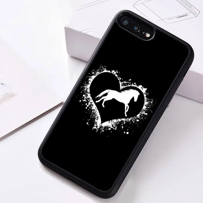 

Horse Pony Horse Heartbeat Phone Case Rubber for iPhone 12 pro max mini 11 pro XS MAX 8 7 6 6S Plus X 5S SE 2020 XR case