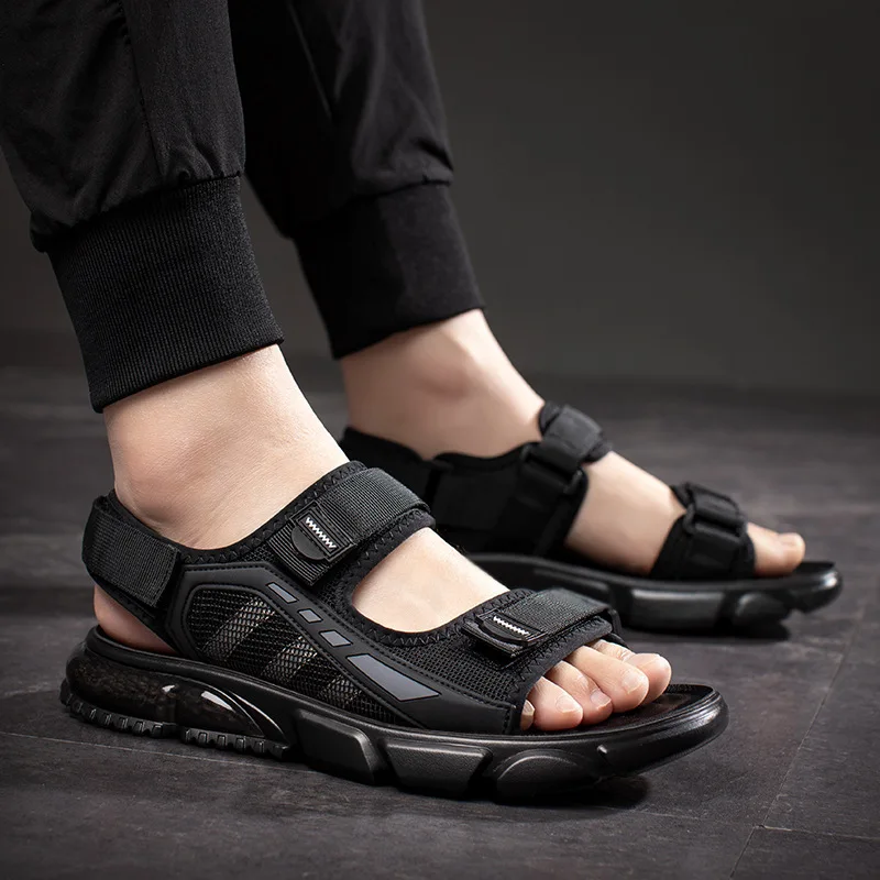 

Men's Summer Sandals Beach Shoe Comfortable Soft Bottom Roma Shoes Fashion Velcro Sandals For Men Casual Shoes Sports Sandals