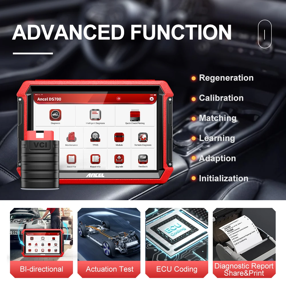Диагностический сканер ANCEL DS700 OBD2 инструмент для диагностики всех систем