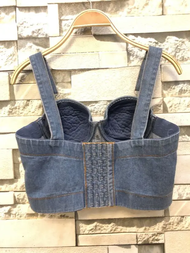 2020 джинсовый Танцевальный жилет для ночного клуба женские сексуальные Стальные