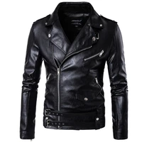 2019 new motorcycle pilot leather jacket fashion brand mens designer punk wind oblique zipper design mens leather jacket coat