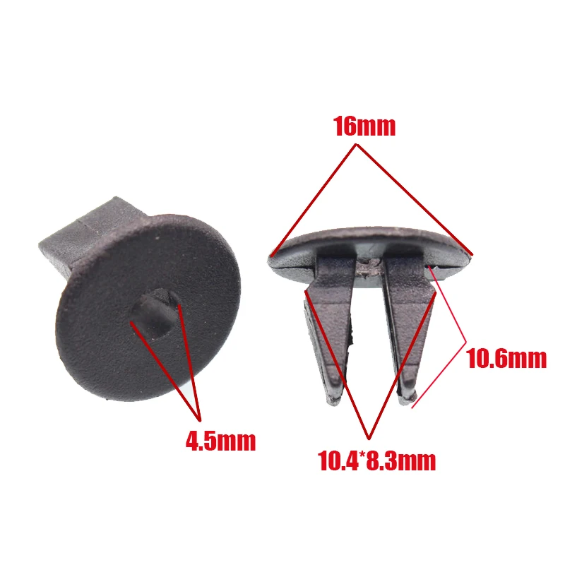 

50 шт., зажимы для автомобильных фар, крепежная прокладка, застежка, заклепки, гайка, втулка, фиксатор фартука крыла, пластиковые зажимы для Hyundai Kia