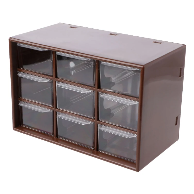 

2022 New 9 Drawer Plastic Storage Cabinet Desktop Makeup Bin Box Jewellery Organizer