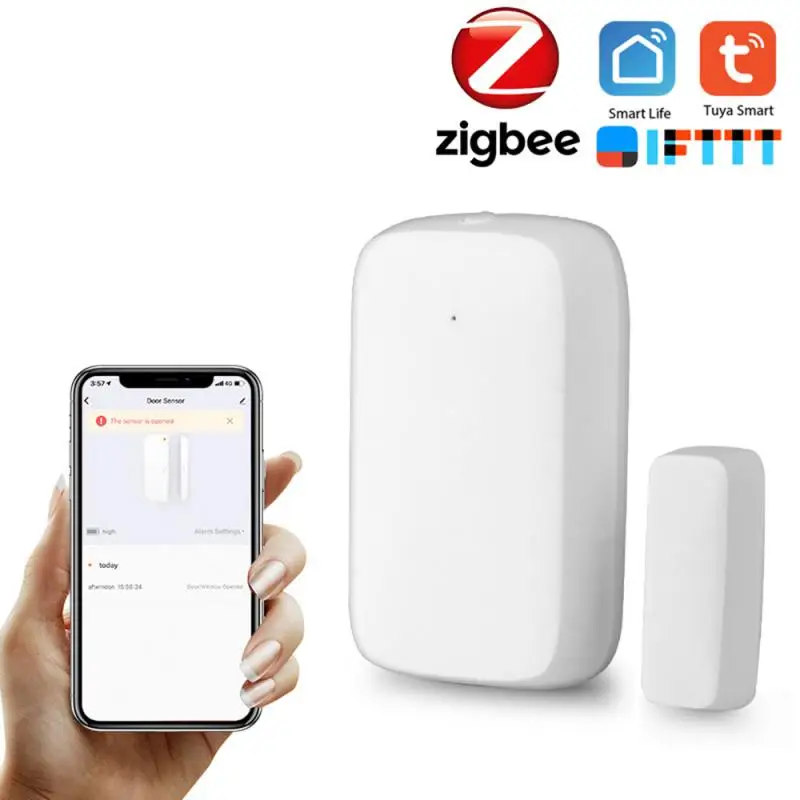 

ZigBee Smart Door Sensor Detector Wireless Door And Window Sensor Magnetic Switch Sensor Home Security Alert APP Remote Alarm