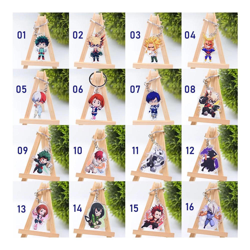 Group A Горячая Распродажа аниме-брелок для ключей Chibi брелок 1 шт. Высокое качество Мультфильм брелок аксессуары амулеты акриловая подвеска часть одна - Цвет: Group A
