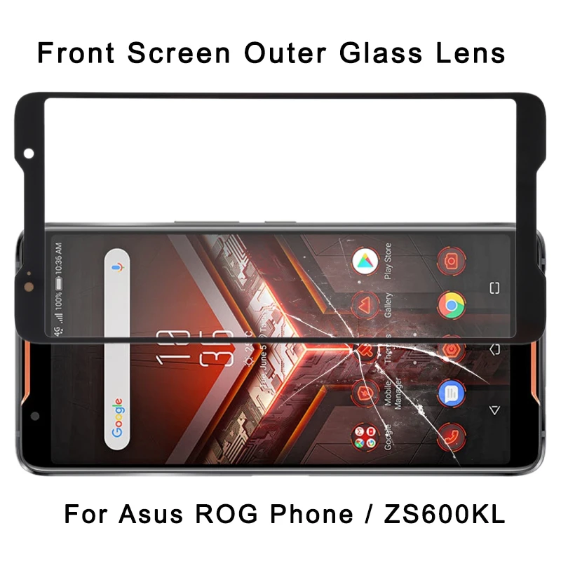 Передний экран внешнее стекло объектив для телефона Asus ROG/ZS600KL/ROG Phone II ZS660KL/ROG Phone 3 ZS661KS ZS661KL/ROG Phone 5 ZS673KS