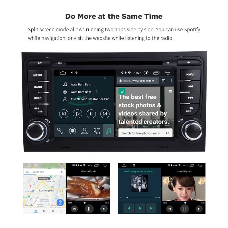 Автомобильный DVD плеер 4 ГБ 64 DSP 2 Din Android 10 радио GPS для Audi A4 B8 S4 B6 B7 RS4 8E 8H B9Seat Exeo