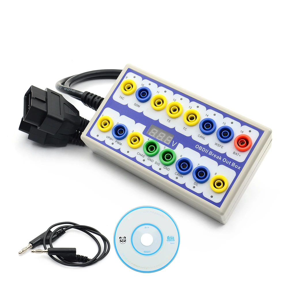 Professional Auto Car OBD 2 Break Out Box OBD2 Breakout OBDII Protocol Detector Diagnostic Connector |