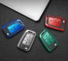 Кожаный + ТПУ чехол для автомобильных ключей для VW Volkswagen MK7GTI 7Golf 7Golf R Skoda Octavia A7, складной брелок для сидений