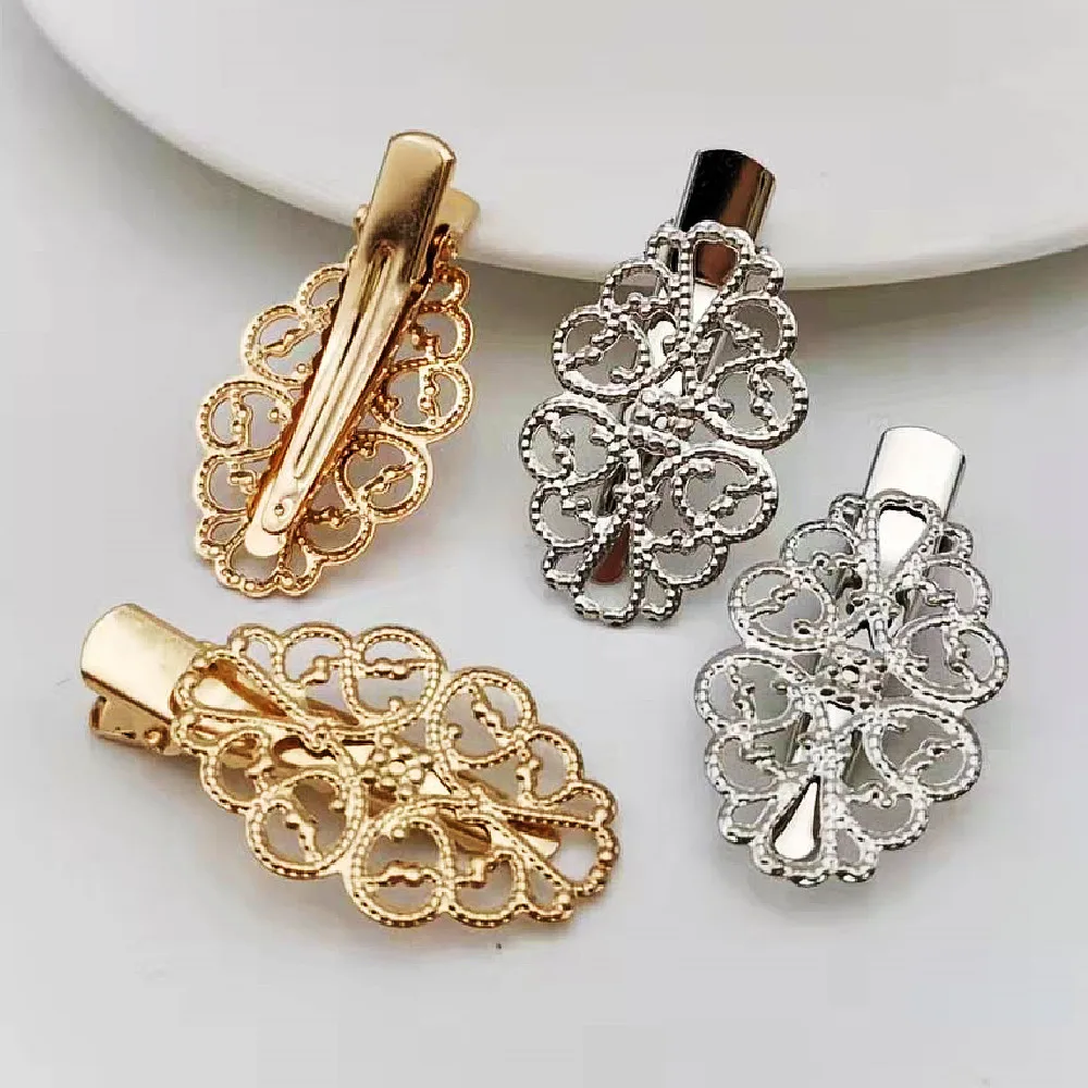 20 шт. серебристые/золотистые металлические челки 39 х20 мм |