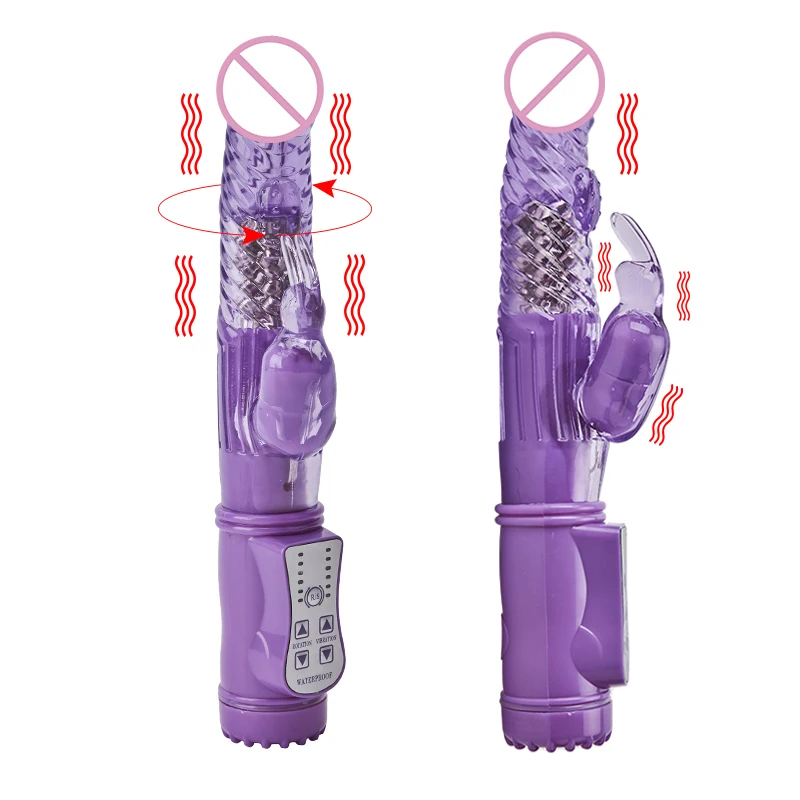 Вращение головы Кролик G точка вибрации и вращения тела массаж вибратор женские