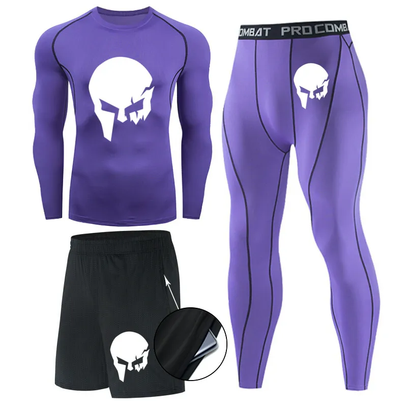 

Men's Running Clothes Gym Leggings Thermal Underwear Compression Fitness Men's Quick-Drying Sportswear Tights Track Suits