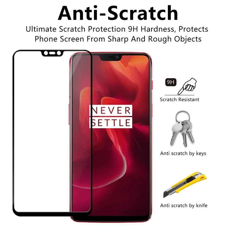 Оригинальное 5D стекло для OnePlus 6 закаленное One Plus Защитная пленка экрана 3D полное