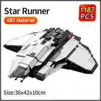 moc space series mercury star runner battleship building blocks assembly aircraft model bricks kids diy education toys xmas gift