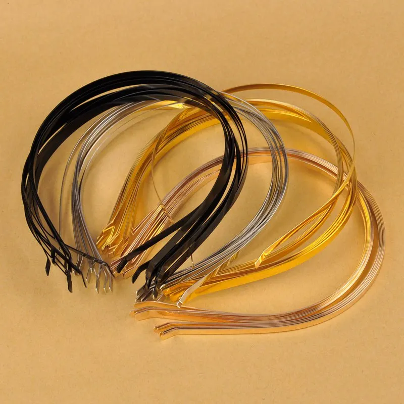 

100 шт., металлические повязки на голову, 6 мм