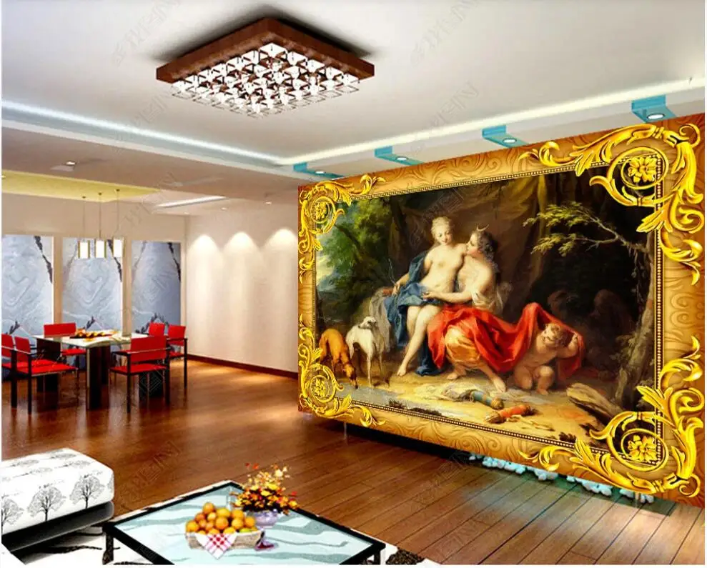 

3d обои для стен в рулонах, фотообои на заказ, Классическая красивая девушка Эрос, масляная живопись, домашний декор, фотообои на стену