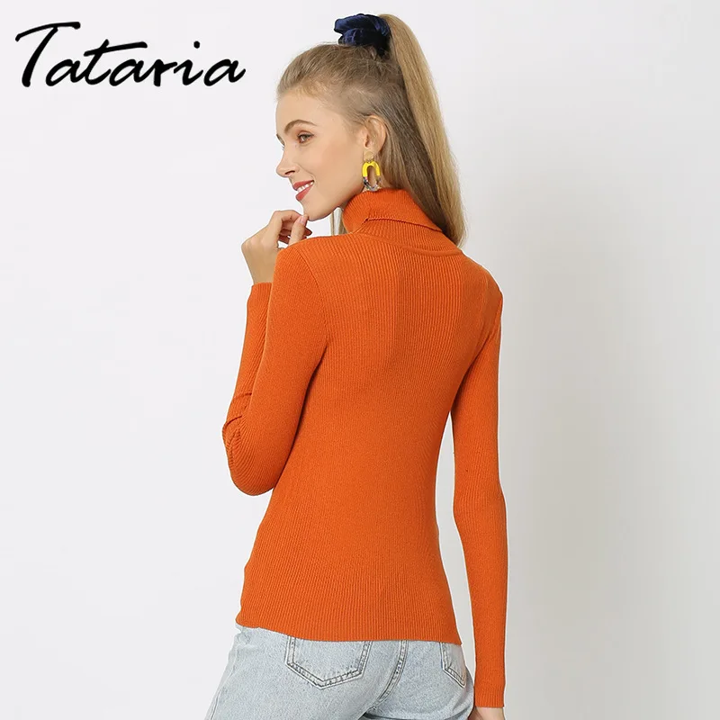 2022 зимние черные свитера для женщин свитер с высоким воротом Женский пуловер