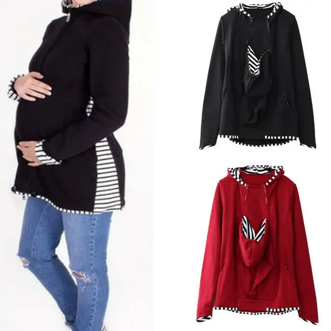 Женская теплая зимняя безопасная куртка кенгуру для беременных Верхняя одежда