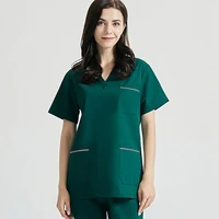 doctor short sleeve split suit female surgical isolation gown brush hand wear oral dentistry pet doctor overalls