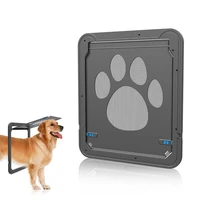 4 way lockable plastic pet big dog cat door for screen window safety flap gates pet tunnel dog fence free access door for home