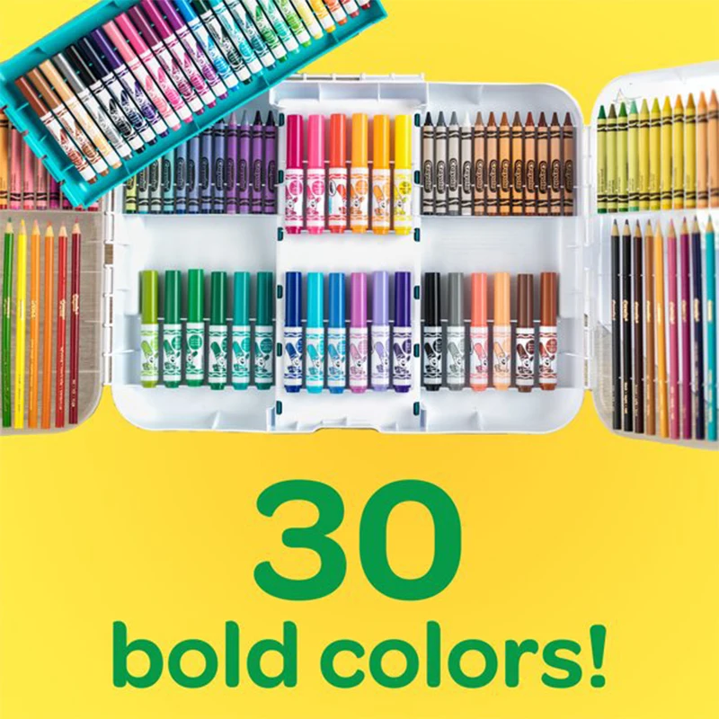 Crayola Ultra Smart Case Art Tool Kit Kids Painting Drawing Set with Multiple Compartment Children Supplies | Игрушки и хобби