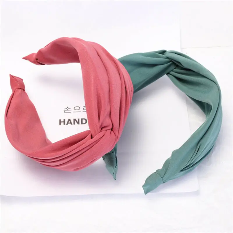 

Однотонная повязка для волос с узлом для женщин, повязки на голову, повязки для волос, головной убор, Новое поступление 2020