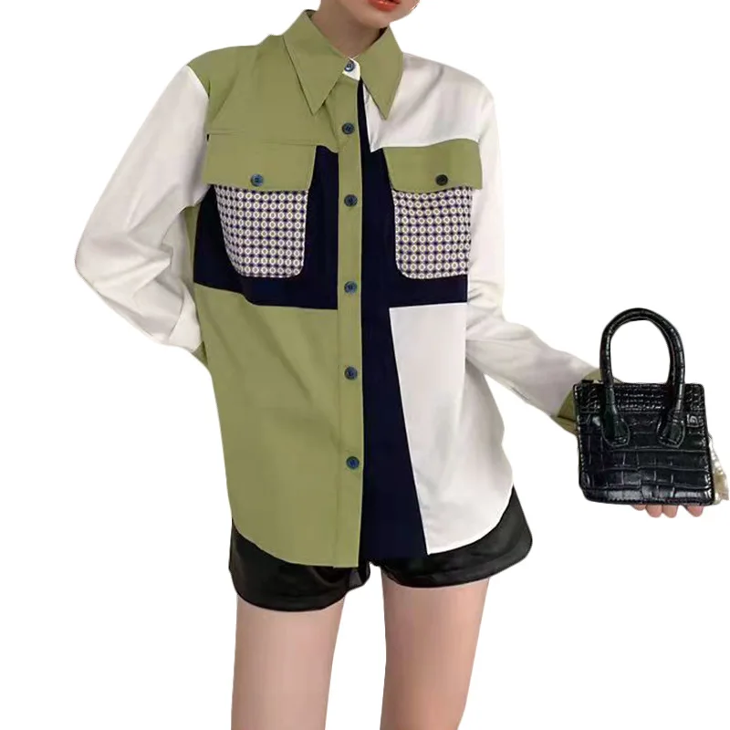 

Quality French Chic Blouse Female High-end Long-sleeved Women Shirt