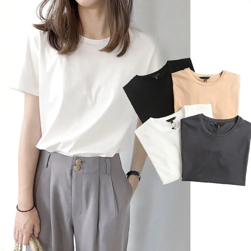 T Shirt Women Men Solid Casual Loose Tshirt Korean O Neck Female Tops Harajuku Basi Summer New Funny Oversized T Shirt