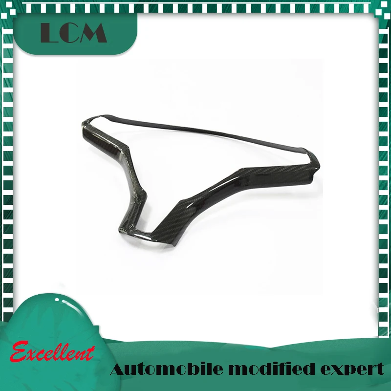Для Tesla Model S Sedan X SUV 60 P85 P90D 2014 2019 Stick on Style Gloss Black Real Dry Carbon Fiber отделка рулевого