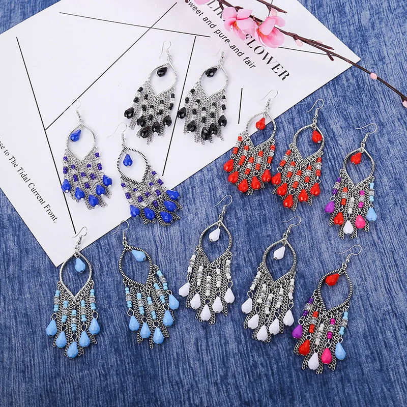Винтажные этнические серьги 2020 новые богемные длинные кисточки для женщин
