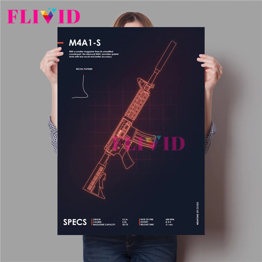 

Magenta Light Toy Gun Silhouette Game Room Mural Nordic Poster Wall Art Canvas Painting Wall Pictures For Living Room Unframed