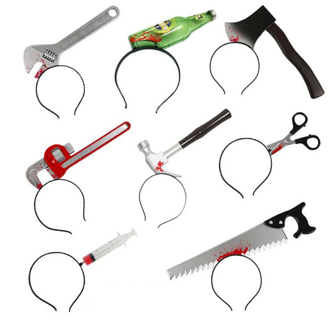 

Многоцветная повязка на голову для Хэллоуина, новинка, кровавый костюм, Премиум пластиковый обруч для волос из полипропилена, праздничные украшения