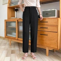 formal black pants women office lady style work wear summer thin high quality trousers chiffon pant female business design