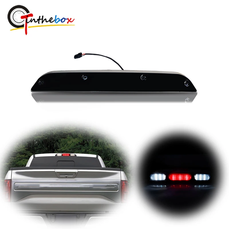 

Gtinthebox 1pc Smoked Lens White & Red LED Car High Mount Third 3rd Brake/Stop Light Assembly For Ford F-150 F-250 F-350 Ranger
