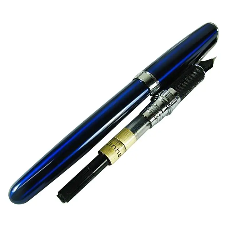 

Jinhao 601 Ручка перьевая темно-синяя со стрелкой и зажимом, размер перьевой ручки 18KGP M Nib для студентов, офиса, школы
