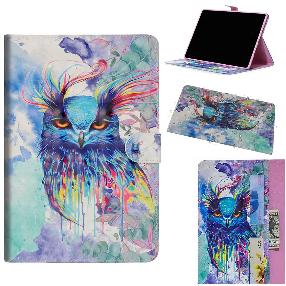

Printed PU Leaher Flip Stand Case For Samsung Galaxy Tab A 10.1 inch SM-T510 T515 2019 Shockproof Protect Cover Tab A T510 T515