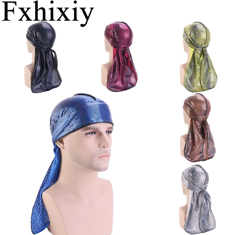 Мужские крокодиловые шелковистые парики Doo Durag банданы тюрбан головной убор для