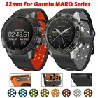 Ремешок 22 мм для наручных часов Garmin MARQ Series, быстросъемный высококачественный силиконовый ремешок для часов Fenix 5 Plus 6 Pro Forerunner 935
