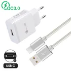 Кабель USB Type-C с поддержкой быстрой зарядки QC 3,0, для Xiaomi Sony Xperia 1, 5, 10 II Pro, XA1, XZ3, L1, ASUS Zenfone 7, 6, 5, мобильный телефон