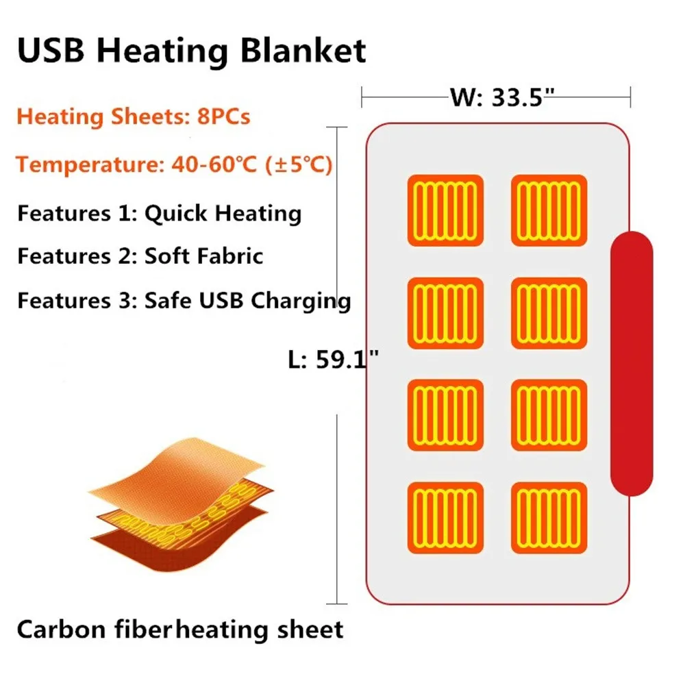 Теплое плюшевое одеяло с Usb-подогревом, электрическое теплое покрывало, накидка с подогревом, Коралловое фланелевое одеяло с подогревом