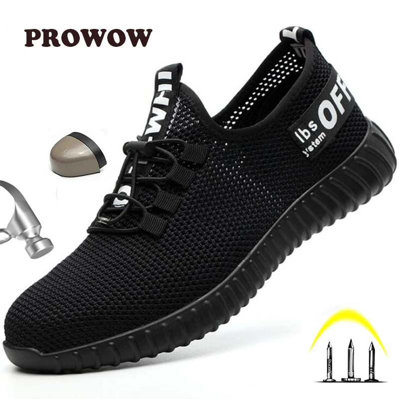 Мужские часы со стальной носок рабочая обувь на каждый день Дышащие уличные