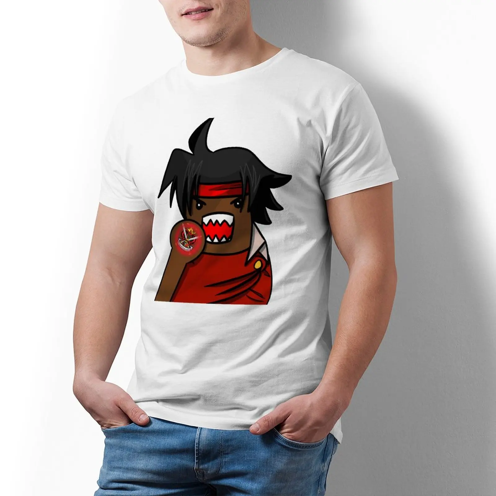 

Bandai Gundam Domo Kasshu Chibi T Shirt Manga Print Cotton T-Shirt Oversized Beach Tee Shirt Men