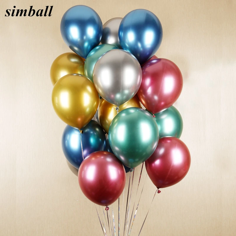 10 шт 12 дюймов металлических воздушных шаров с хром балон для свадьбы детских