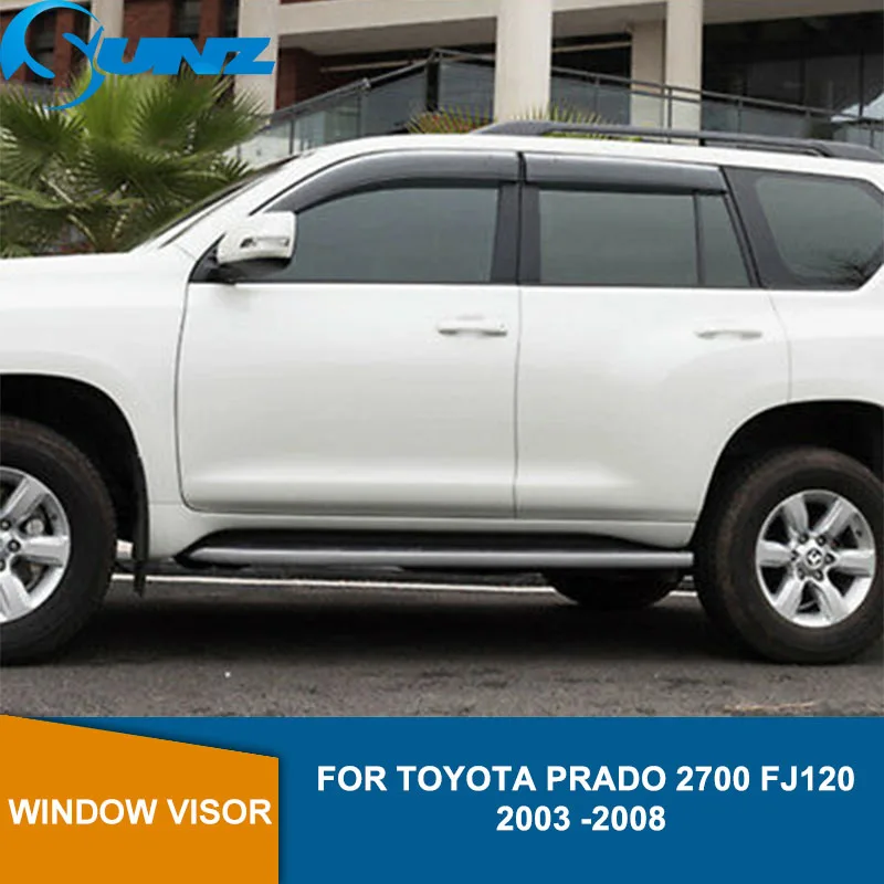 Дефлекторы боковых окон для TOYOTA PRADO 2700 FJ120 2003 2005 2006 2007 2008, защита от дождя, защита от дождя, для стайлинга автомобилей SUNZ