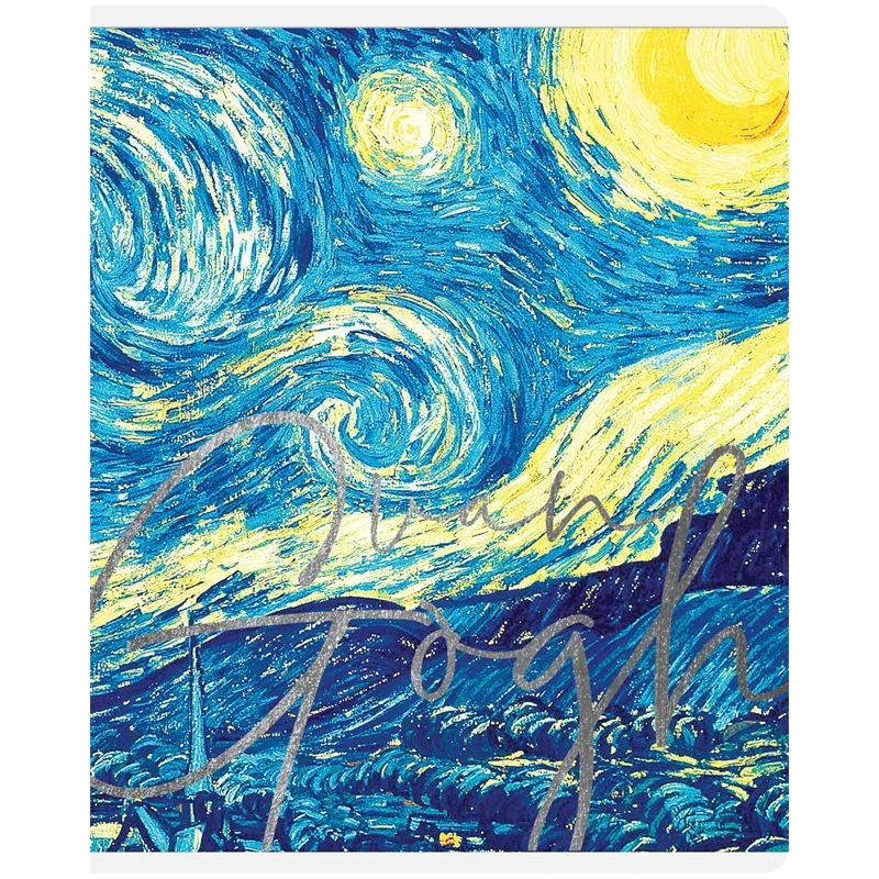 Тетрадь 48л. А5 клетка Greenwich Line &quotVan Gogh&quot фактурное тиснение фольгой 70г/м2 |